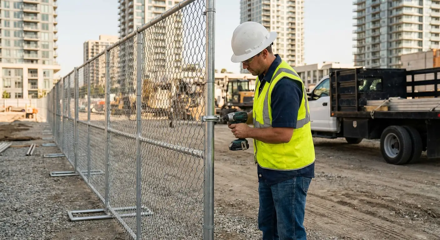 Downtown Florissant temporary fencing and site security