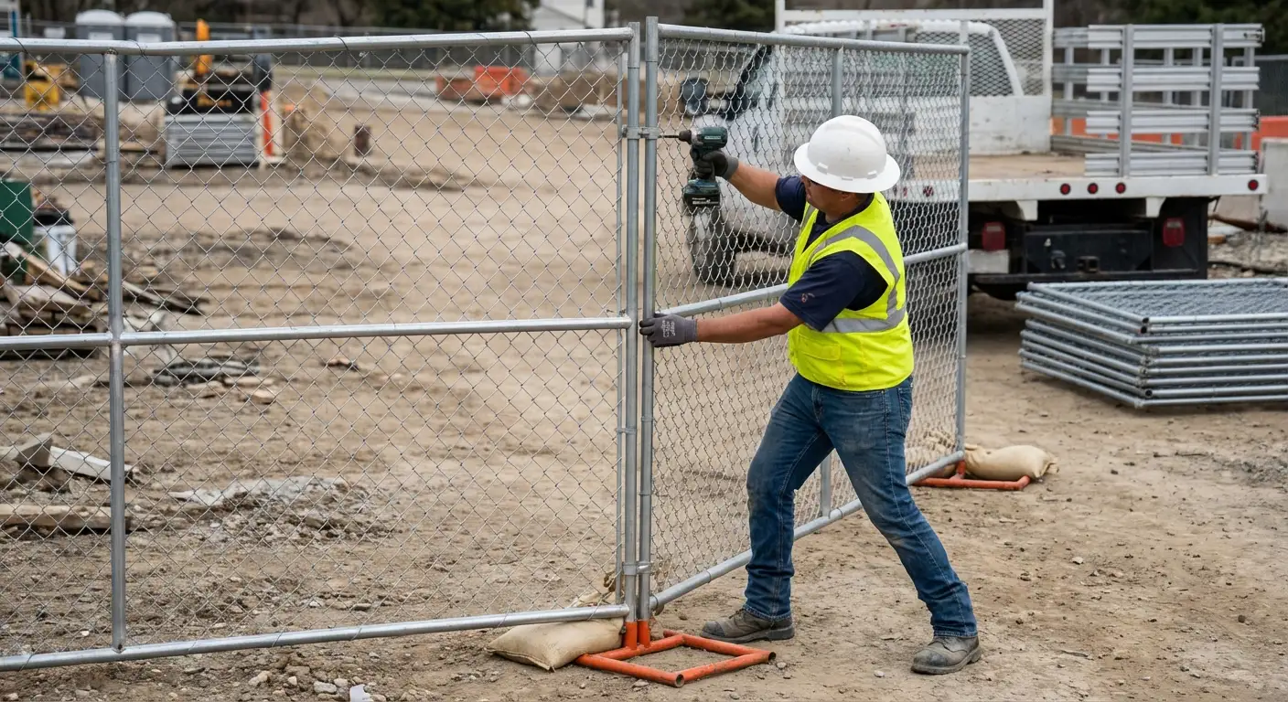 Modular fence reconfiguration system in action in Florissant, MO