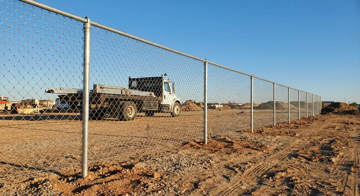 Wind-rated temporary fencing site in Florissant, MO