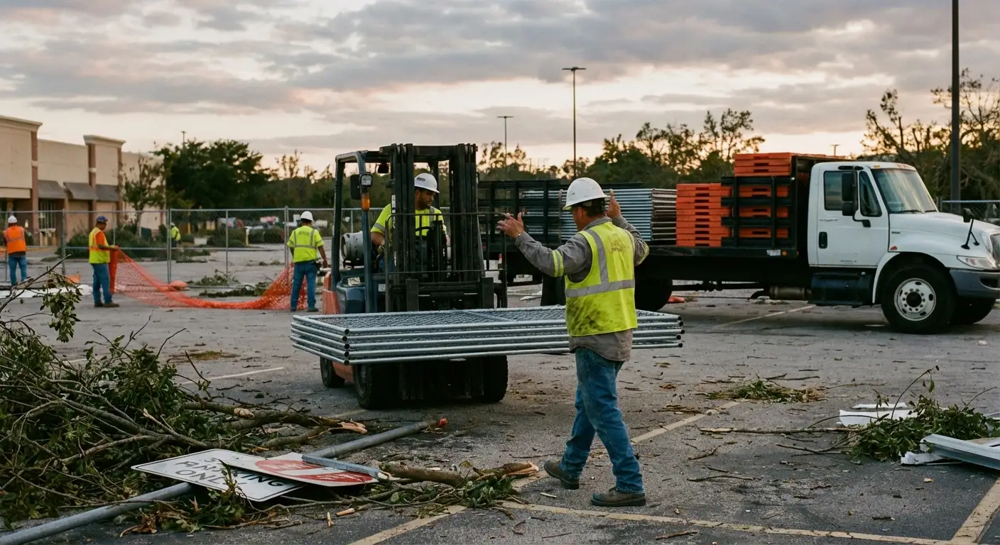 Emergency fencing deployment in Florissant, MO