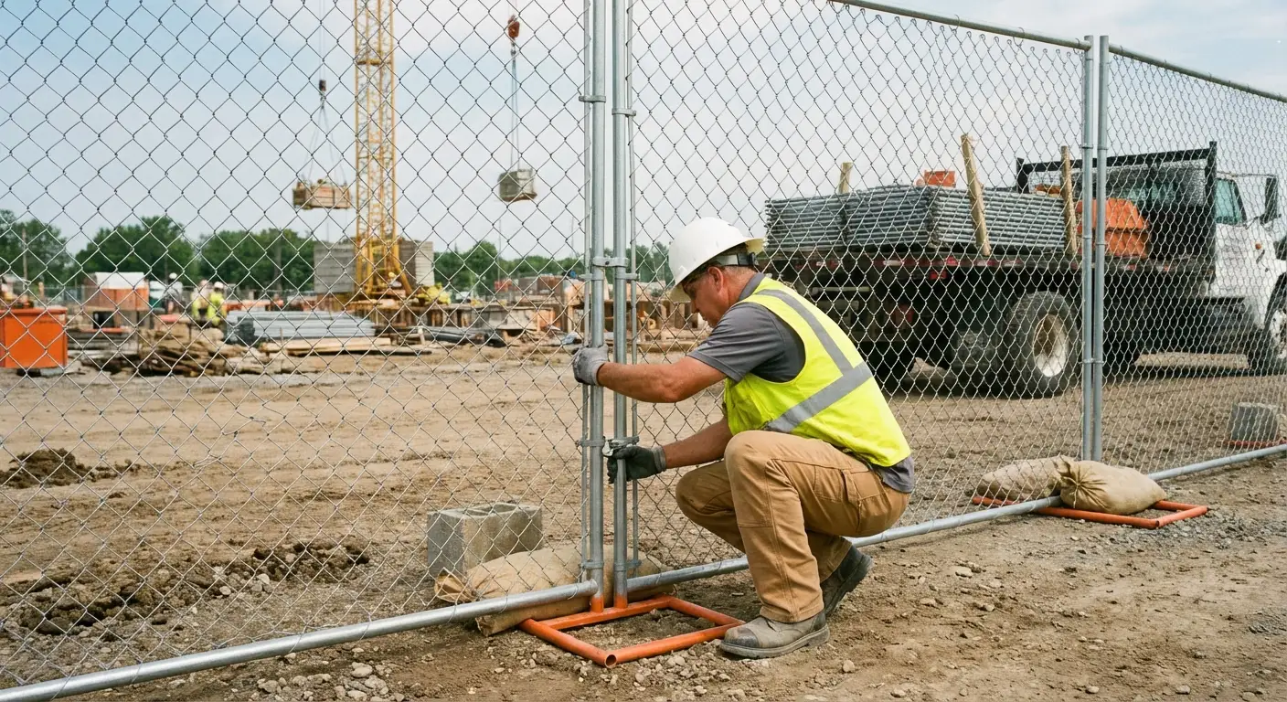 Comparison of professional fencing solutions versus DIY risks on a construction site in Florissant, MO