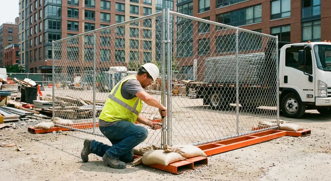 Temporary fence rental services in North Florissant