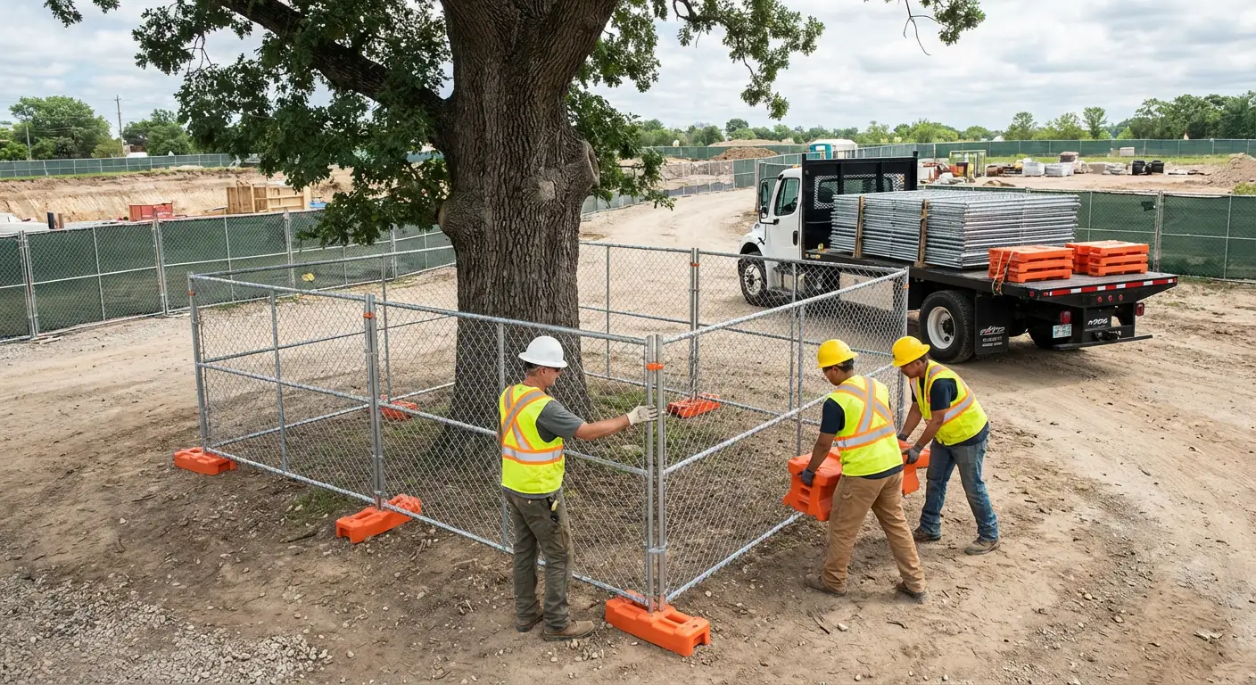 Temporary gate rental and secure perimeter fencing in Florissant, MO