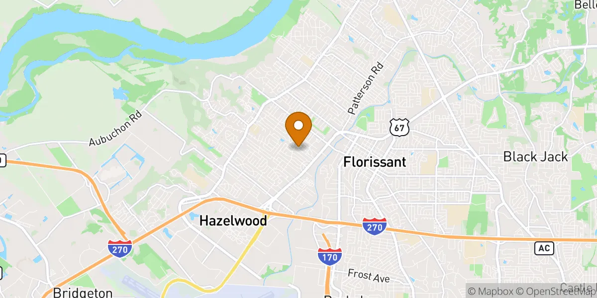 Florland neighborhood map in Florissant, MO