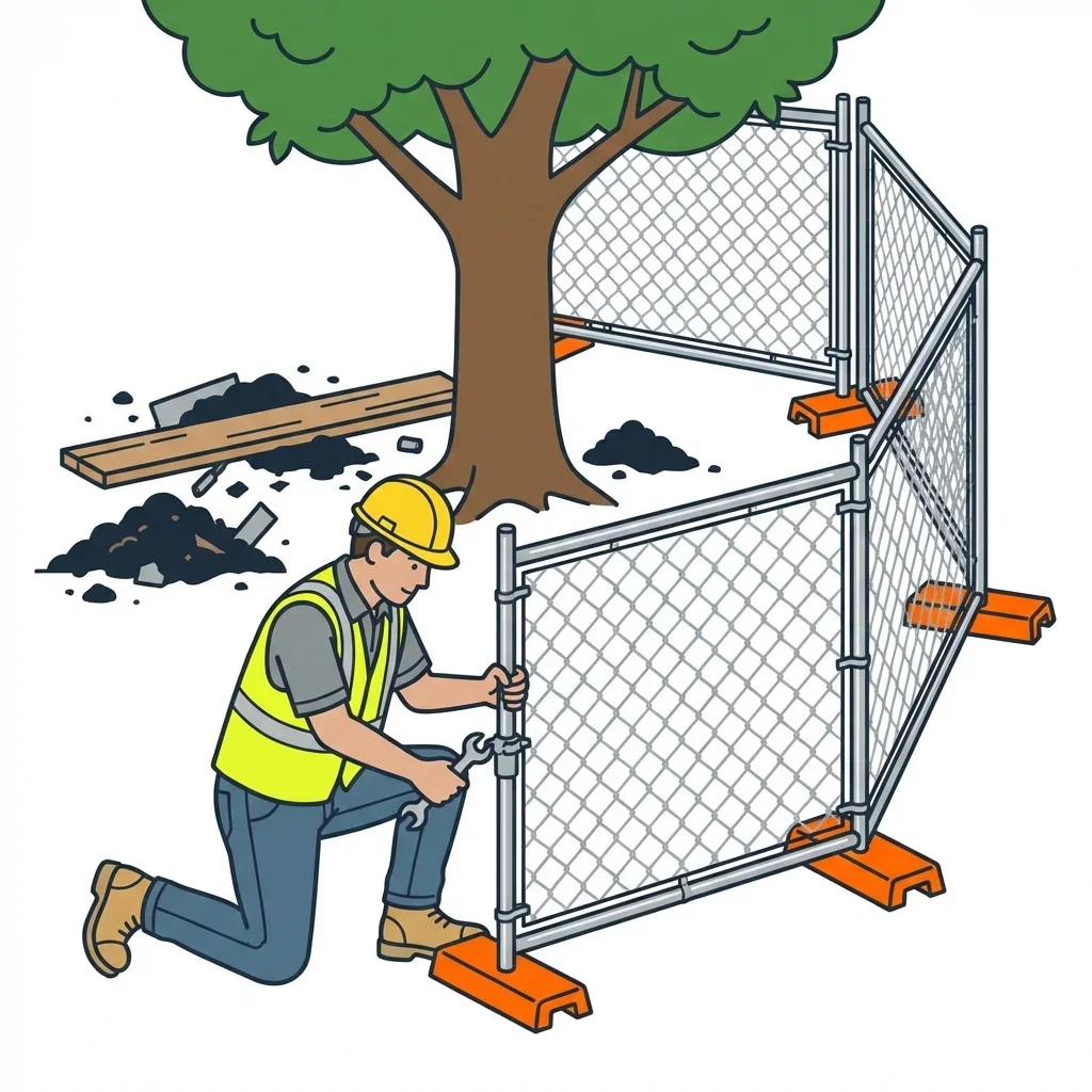 Infographic detailing common tree protection violations and prevention in Florissant, MO